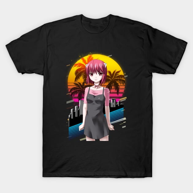 Elfen Lied's Visual Symphony Manga Artistry In Focus T-Shirt by Super Face